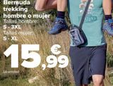Oferta de Bermuda trekking hombre o mujer  por 15,99€ en Carrefour