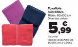 Oferta de Toalla microfibra  por 5,99€ en Carrefour