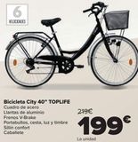 Oferta de Bicicleta City 40'' TOPLIFE  por 199€ en Carrefour