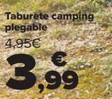 Oferta de Taburete camping plegable  por 3,99€ en Carrefour
