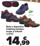 Oferta de Bota o deportivo trekking hombre, mujer o infantil  por 14,99€ en Carrefour