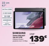Oferta de SAMSUNG Tablet GALAXY Tab A7 LITE  por 139€ en Carrefour