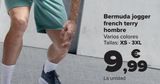 Oferta de Bermuda jogger french terry hombre  por 9,99€ en Carrefour