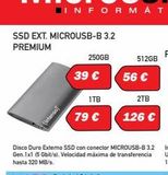 Oferta de Disco duro externo  por 126€ en Microsshop
