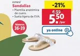 Oferta de Sandalias esmara por 5,5€ en Lidl