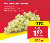 Oferta de Uvas por 1,69€ en Lidl