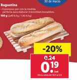 Oferta de Baguetina por 0,19€ en Lidl