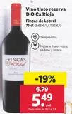 Oferta de Vino tinto por 5,49€ en Lidl