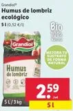 Oferta de Hummus de lombriz ecológico grandiol por 2,59€ en Lidl