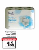 Oferta de Papel higiénico 2 capas SIMPL Choice  por 1,99€ en Carrefour