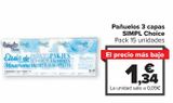 Oferta de Pañuelo 3 capas SIMPL Choice  por 1,34€ en Carrefour