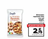 Oferta de Almendra repelada frita con sal SIMPL por 2,75€ en Carrefour