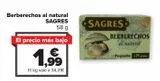 Oferta de Berberechos al natural SAGRES por 1,99€ en Carrefour