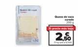 Oferta de Queso de vaca curado por 2,5€ en Carrefour