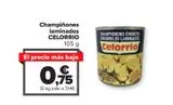 Oferta de Champiñones laminados CELORRIO por 0,75€ en Carrefour