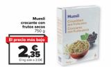 Oferta de Muesli crocante con frutos secos por 2,35€ en Carrefour