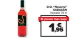 Oferta de D.O. ''Navarra'' SABASÁN Rosado por 1,95€ en Carrefour