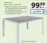 Oferta de Mesa de jardín de aluminio Livarno por 99,99€ en Lidl