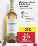 Oferta de Vino blanco Cepa Lebrel por 2,19€ en Lidl