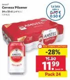 Oferta de Cerveza Amstel por 11,99€ en Lidl