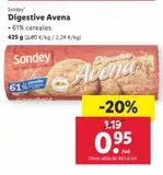 Oferta de Galletas de avena sondey por 0,95€ en Lidl