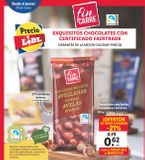 Oferta de Chocolate con avellanas Fin Carré por 0,62€ en Lidl