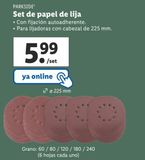 Oferta de Papel de lija Parkside por 5,99€ en Lidl