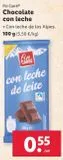 Oferta de Chocolate con leche Fin Carré por 0,55€ en Lidl