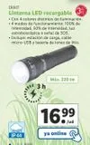 Oferta de Linterna recargable Crivit por 16,99€ en Lidl