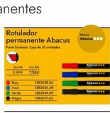 Oferta de Rotulador permanente abacus por 7,25€ en Abacus