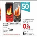 Oferta de Bebida energética Burn en Supercor Exprés