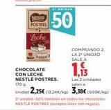 Oferta de Chocolate con leche Nestlé en El Corte Inglés