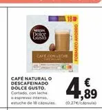 Oferta de Café con leche Dolce Gusto en El Corte Inglés