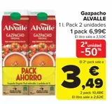 Oferta de Gazpacho ALVALLE por 6,99€ en Carrefour