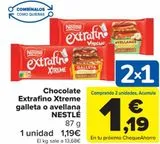 Oferta de Chocolate Extrafino Xtreme galleta o avellana NESTLÉ por 1,19€ en Carrefour