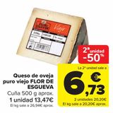 Oferta de Queso de oveja puro viejo FLOR DE ESGUEVA por 13,47€ en Carrefour