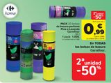 Oferta de PACK 20 bolsas de basura perfume Pino o Lavanda Carrefour  por 1,99€ en Carrefour