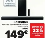 Oferta de SAMSUNG Barra de sonido HW-B450/ ZF  por 149€ en Carrefour