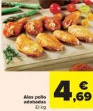 Oferta de Alas de pollo adobadas por 4,69€ en Carrefour