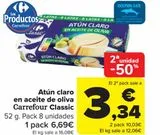 Oferta de Atún claro en aceite de oliva Carrefour Classic por 6,69€ en Carrefour