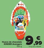 Oferta de Huevo de chocolate KINDER Avengers por 9,99€ en Carrefour