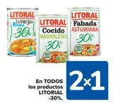 Oferta de En TODOS los productos LITORAL -30% en Carrefour