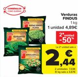 Oferta de Verduras FINDUS por 4,89€ en Carrefour