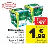 Oferta de Bífidus natural ACTIVIA por 3,99€ en Carrefour