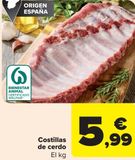Oferta de Costillas de cerdo por 5,99€ en Carrefour
