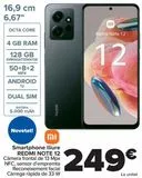 Oferta de Smartphone libre REDMI NOTE 12  por 249€ en Carrefour