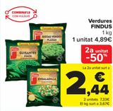 Oferta de Verduras FINDUS por 4,89€ en Carrefour
