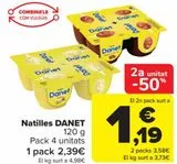 Oferta de Natillas DANET por 2,39€ en Carrefour