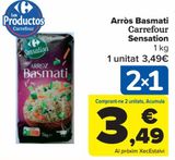 Oferta de Arroz Basmati Carrefour Sensation por 3,49€ en Carrefour
