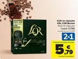 Oferta de Café en cápsulas XXL L'OR Barista por 5,79€ en Carrefour